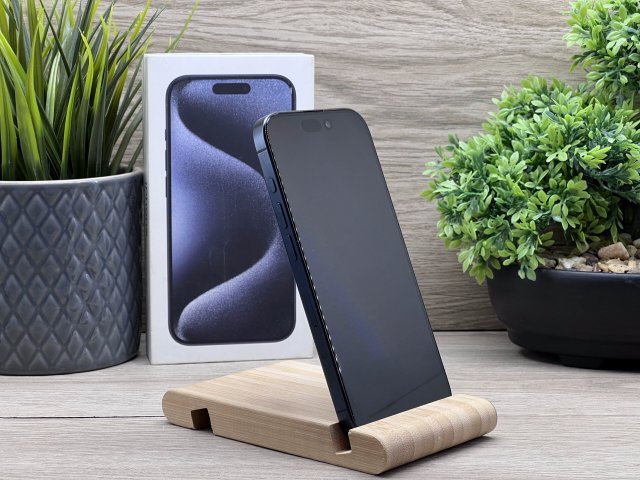iPhone 15 Pro Blue Titanium 128GB 2 ÉV Garanciával 91%