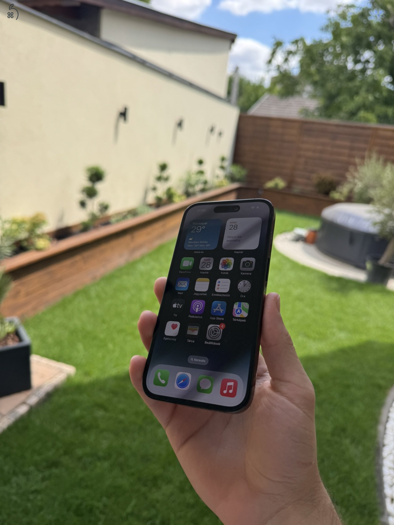 iPhone 14 PRO 128GB - Space Black, hibátlan - 1 ÉV GARANCIA!