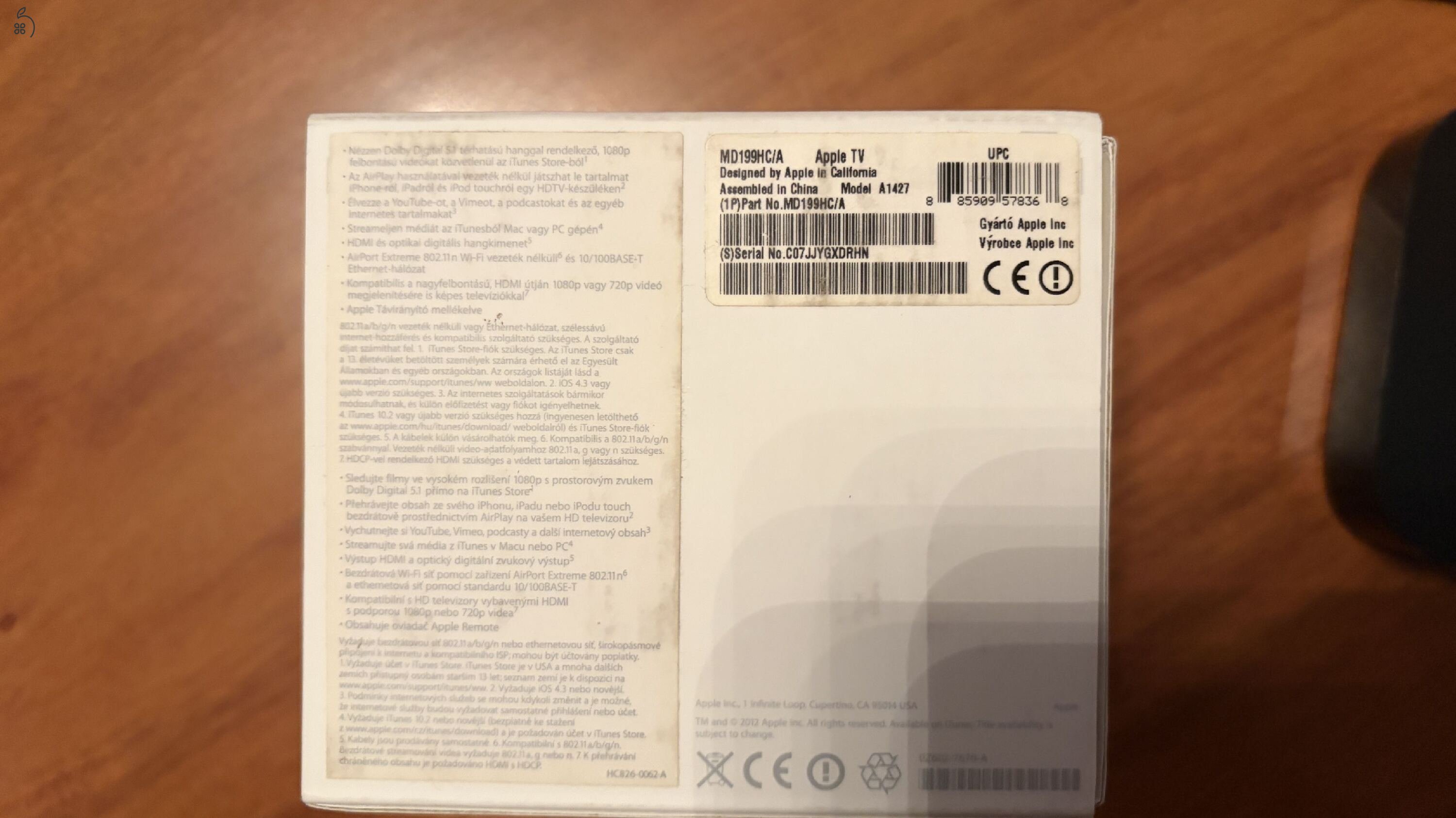 Apple TV 3. generáció (A1427) – komplett, hibátlan működéssel