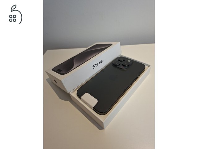 iPhone 15Pro Black Titanium 256GB – ÚJSZERŰ – 100% GYÁRI AKKSI!!!