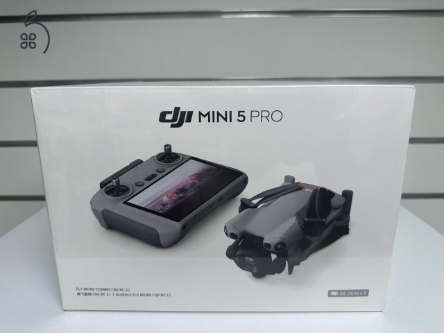 Új, bontatlan, DJI MINI 5 PRO - FLY MORE COMBO (DJI RC 2) 