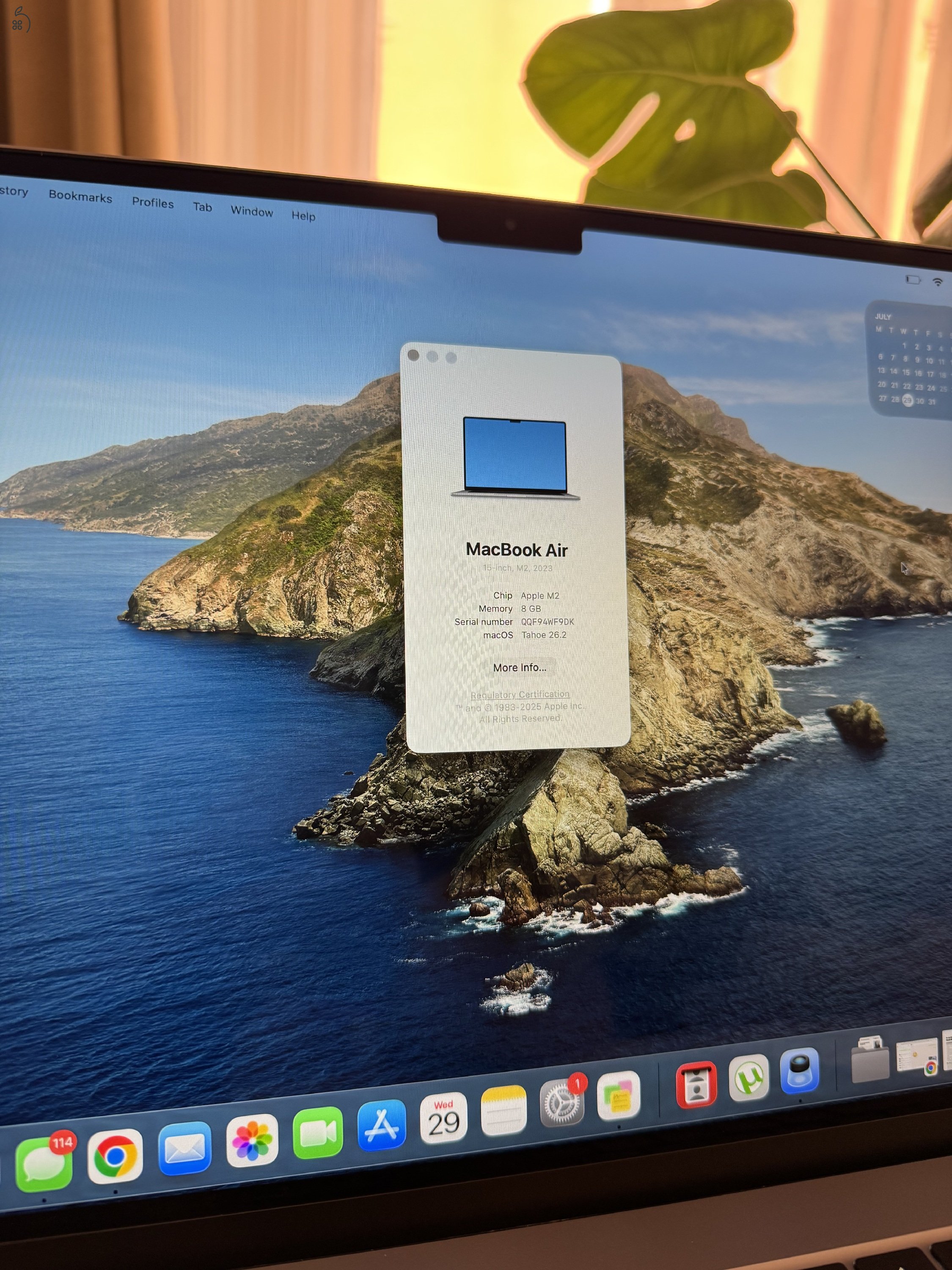 MacBook Air 15” (2023) – M2 chip, 256GB SSD, 8GB RAM