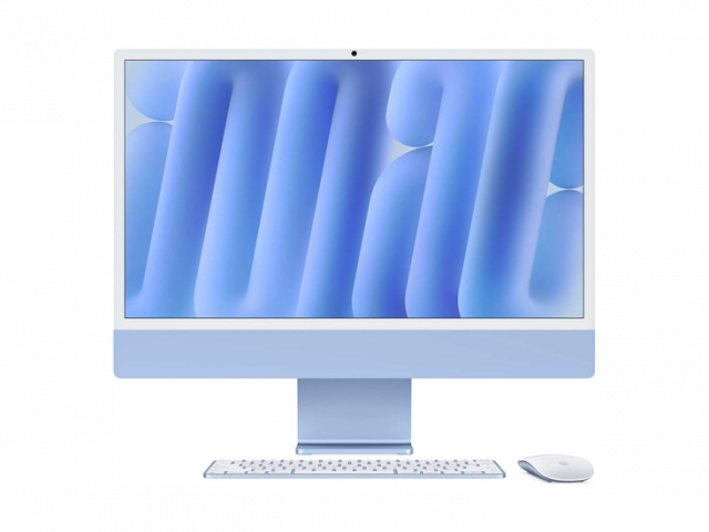 Apple IMAC 24: Blue/M4 10C CPU/ 10C GPU/16GB/256GB/NANO-TEXTURE-MAG NUM KB CTO