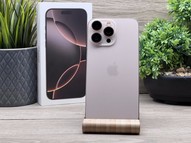 Hibátlan iPhone 16 Pro Max desert Titanium 256GB 2 ÉV Garanciával 91%