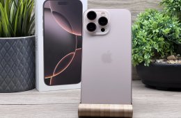 Hibátlan iPhone 16 Pro Max desert Titanium 256GB 2 ÉV Garanciával 91%