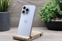 Hibátlan iPhone 15 Pro White Titanium 128GB 2 ÉV Garanciával 90%