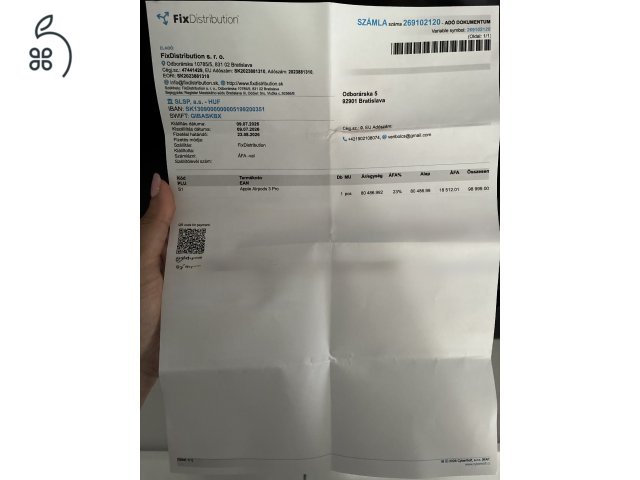 ÚJ, BONTATLAN AirPods Pro 3 ELADÓ – SZÁMLÁVAL & GARANCIÁVAL! 