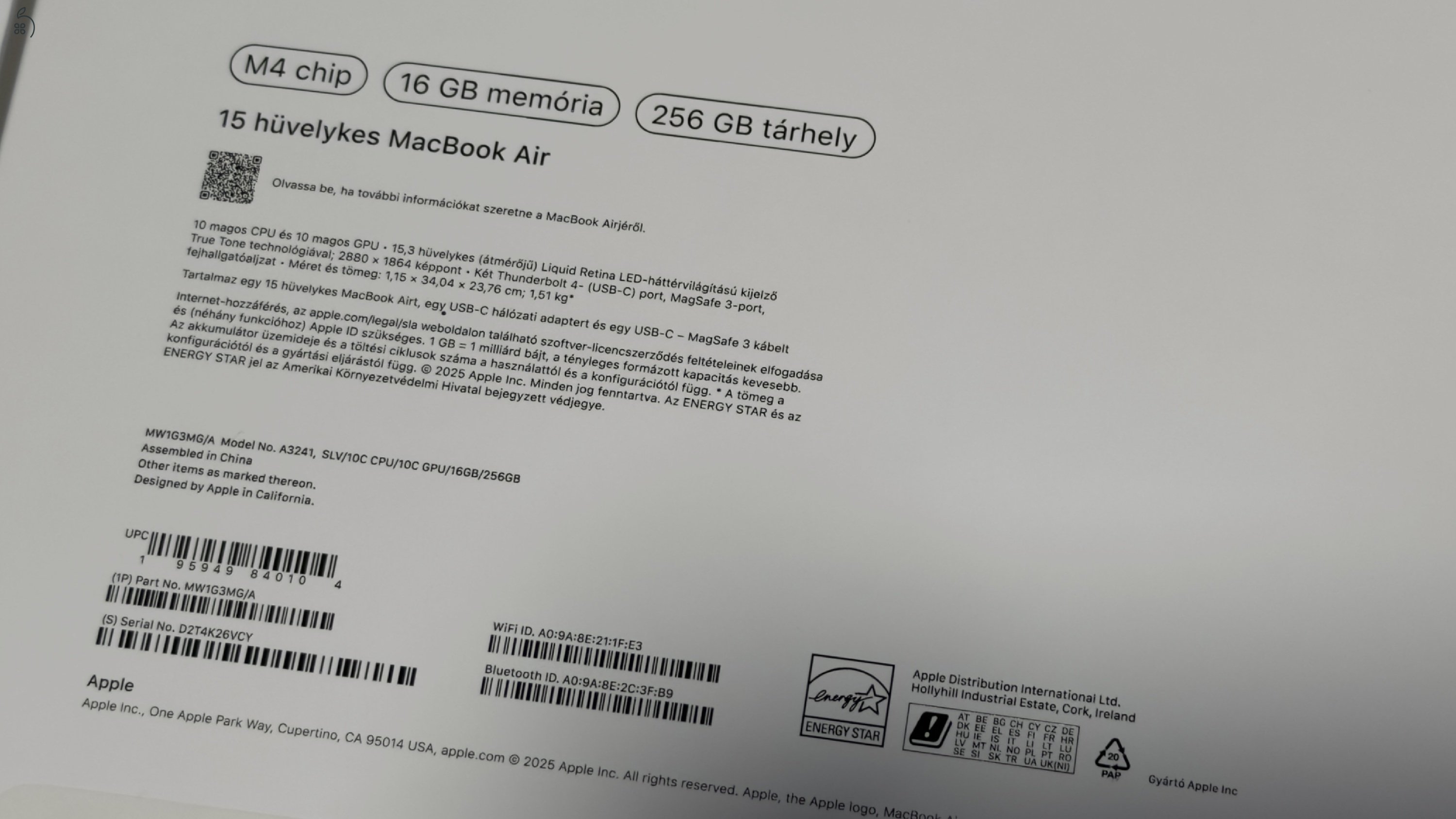 MACBOOK AIR M4 15