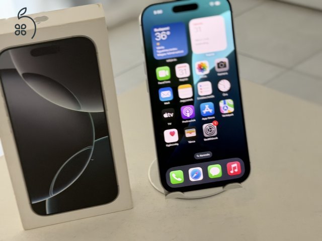 iPhone 16 Pro 256GB Független Mint Az Új/1 hónap gar./Akku 93%/p4971