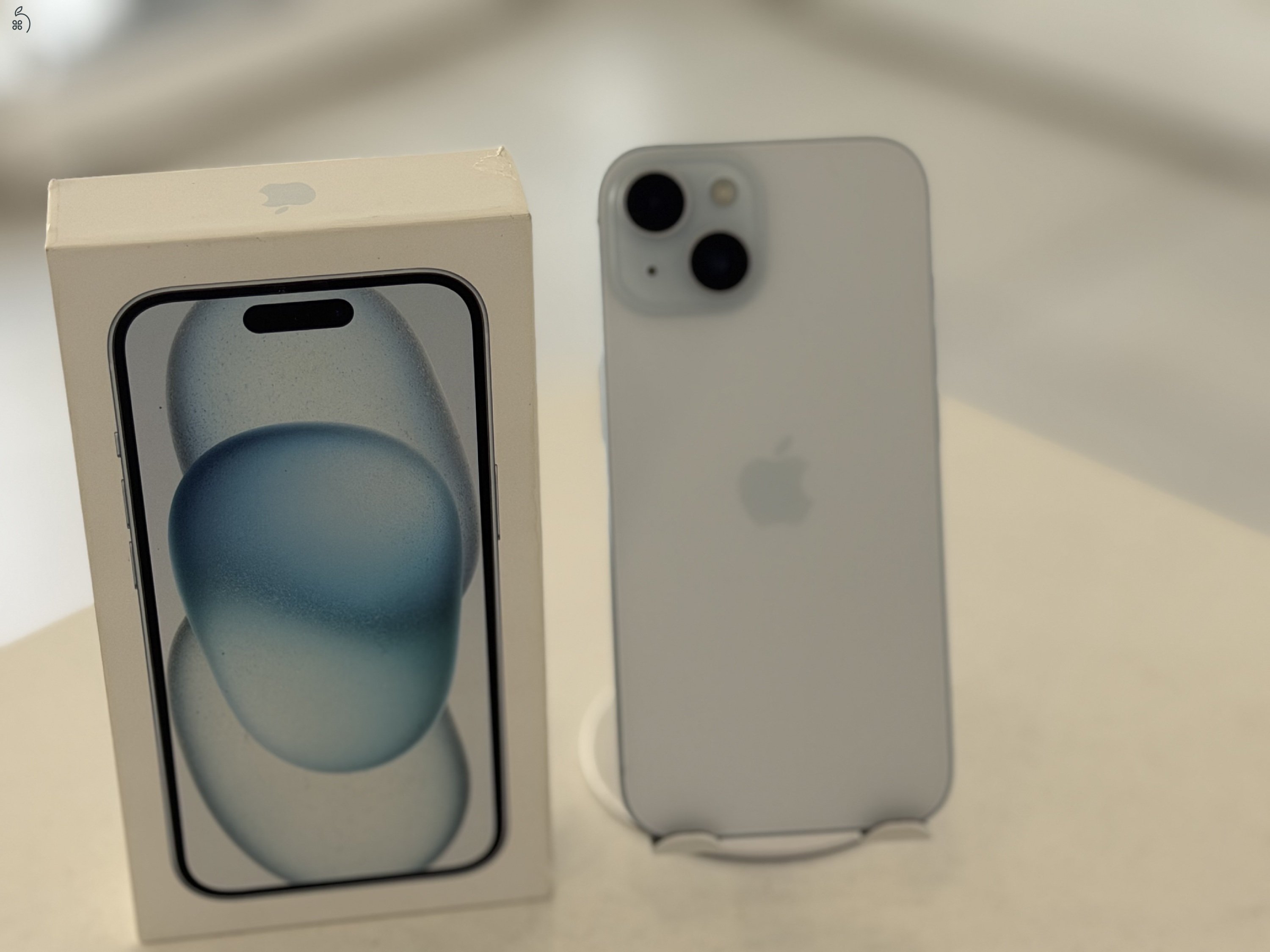 iPhone 15 128GB Független KÉK Mint Az Új/1 hónap gar./Akku 91%/p4973