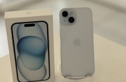 iPhone 15 128GB Független KÉK Mint Az Új/1 hónap gar./Akku 91%/p4973