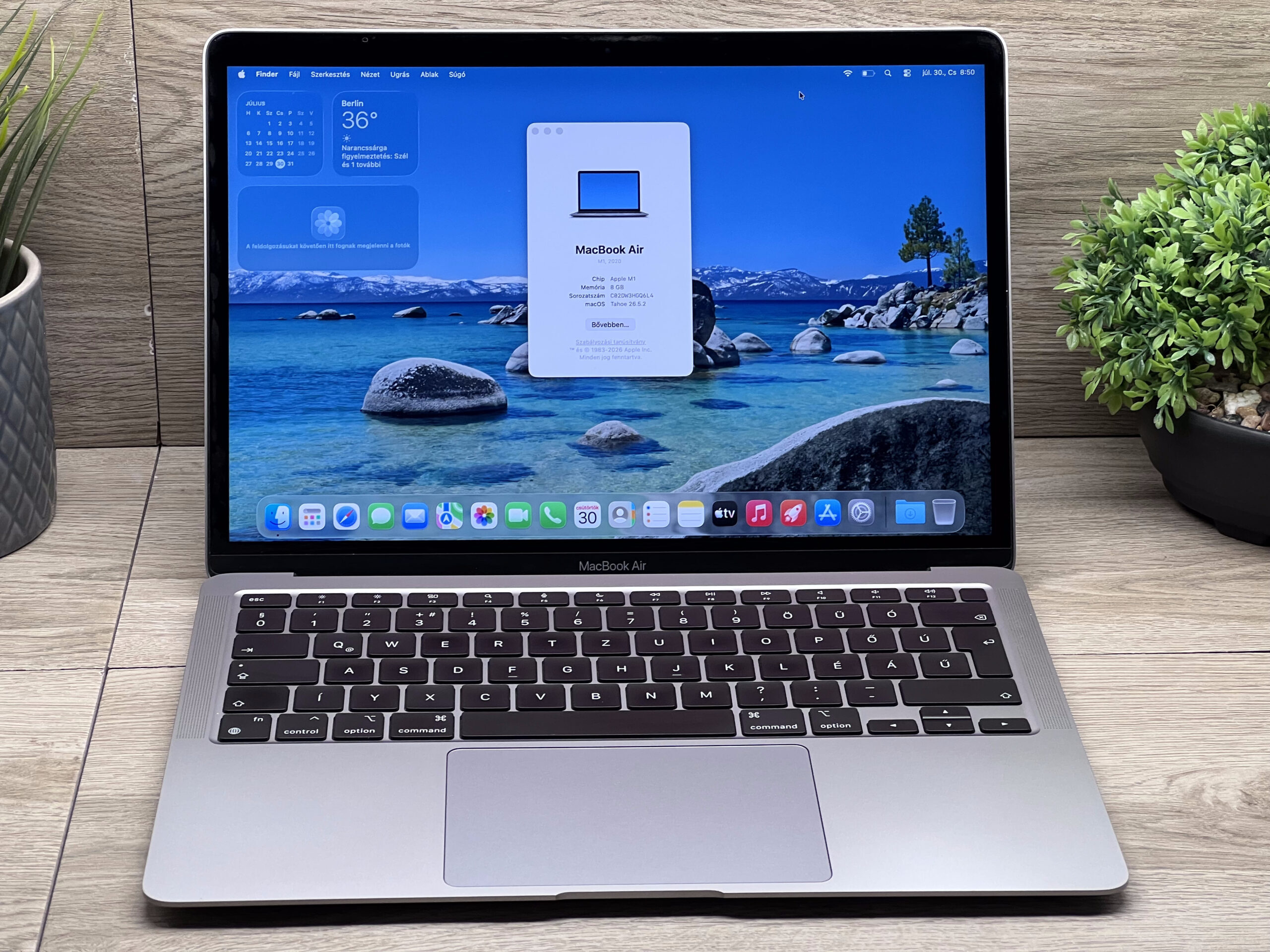 MacBook Air 2020 M1 13” 256GB 2 ÉV Garanciával