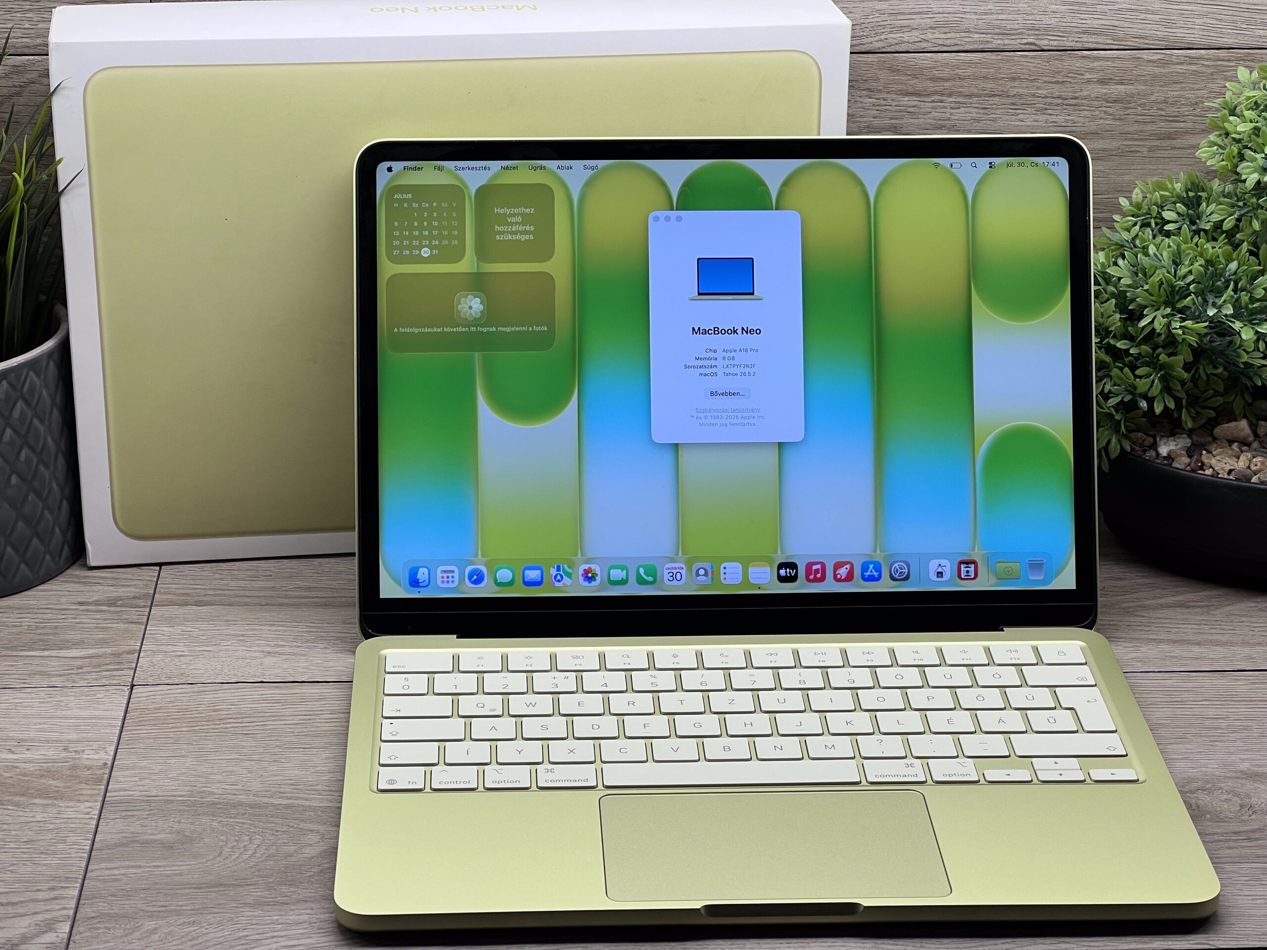 Hibátlan MacBook Neo Citrus 13” 256GB 2 ÉV Garanciával 100%