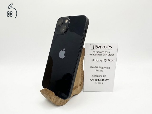 iPhone 13 Mini 128GB független fekete akku ÚJ (82) iSzerelés.hu