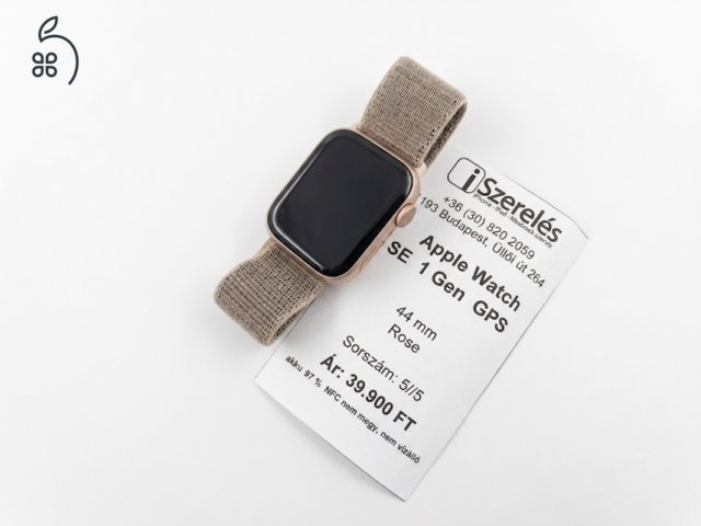 Apple Watch SE 44mm rose akku 97%  garanciával (5/5) iSzerelés.hu