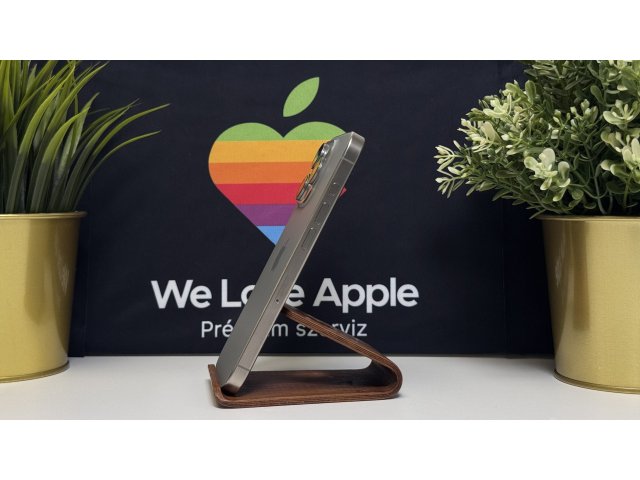 iPhone 15 Pro 512GB, Natúr Titán, Független, Számla, 2 Év Garancia, 86%
