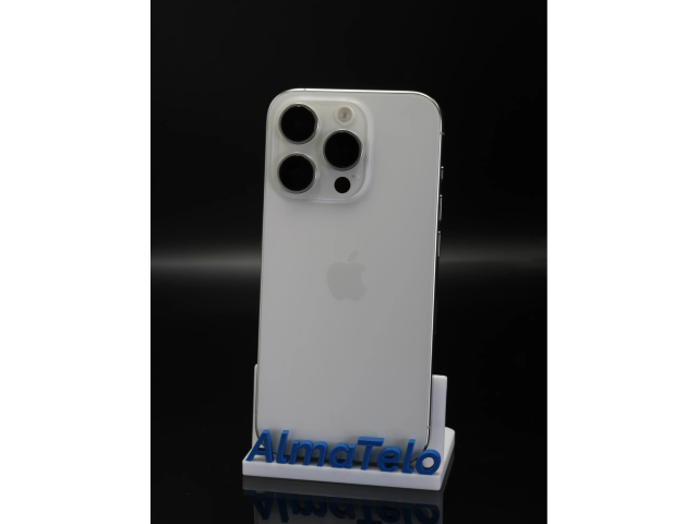 Apple iPhone 15 Pro 128 GB White Titanium 100% akku - 12 HÓ GARANCIA