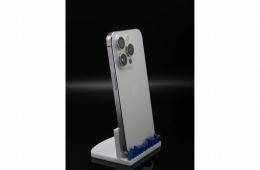 Apple iPhone 15 Pro 128 GB White Titanium 100% akku - 12 HÓ GARANCIA