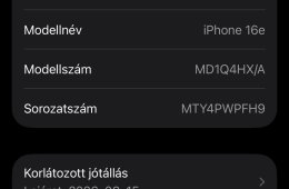 Eladó szép állapotú iPhone16e