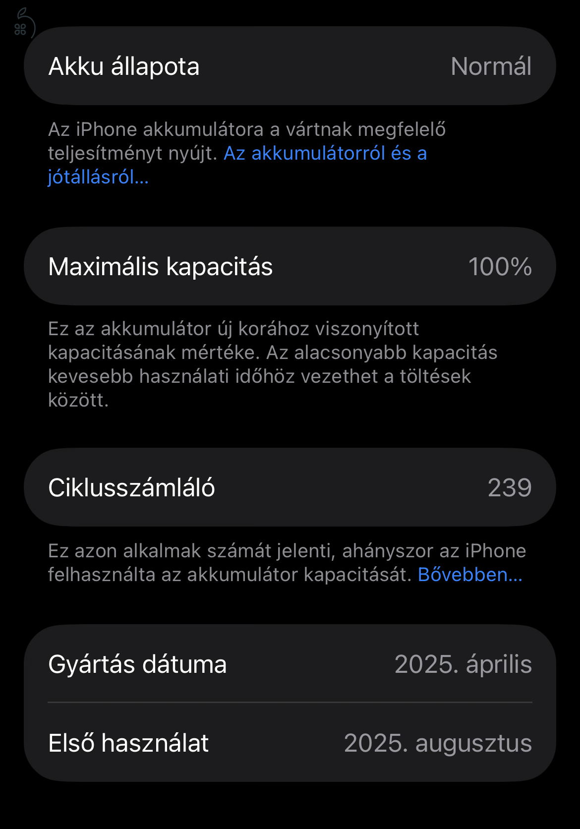 Eladó szép állapotú iPhone16e