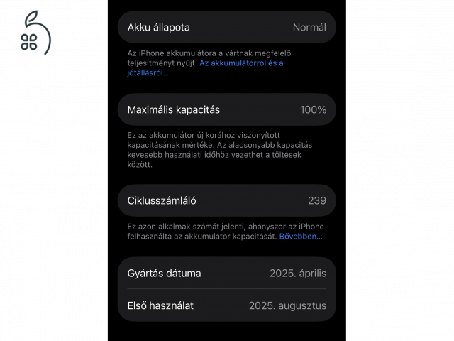Eladó szép állapotú iPhone16e