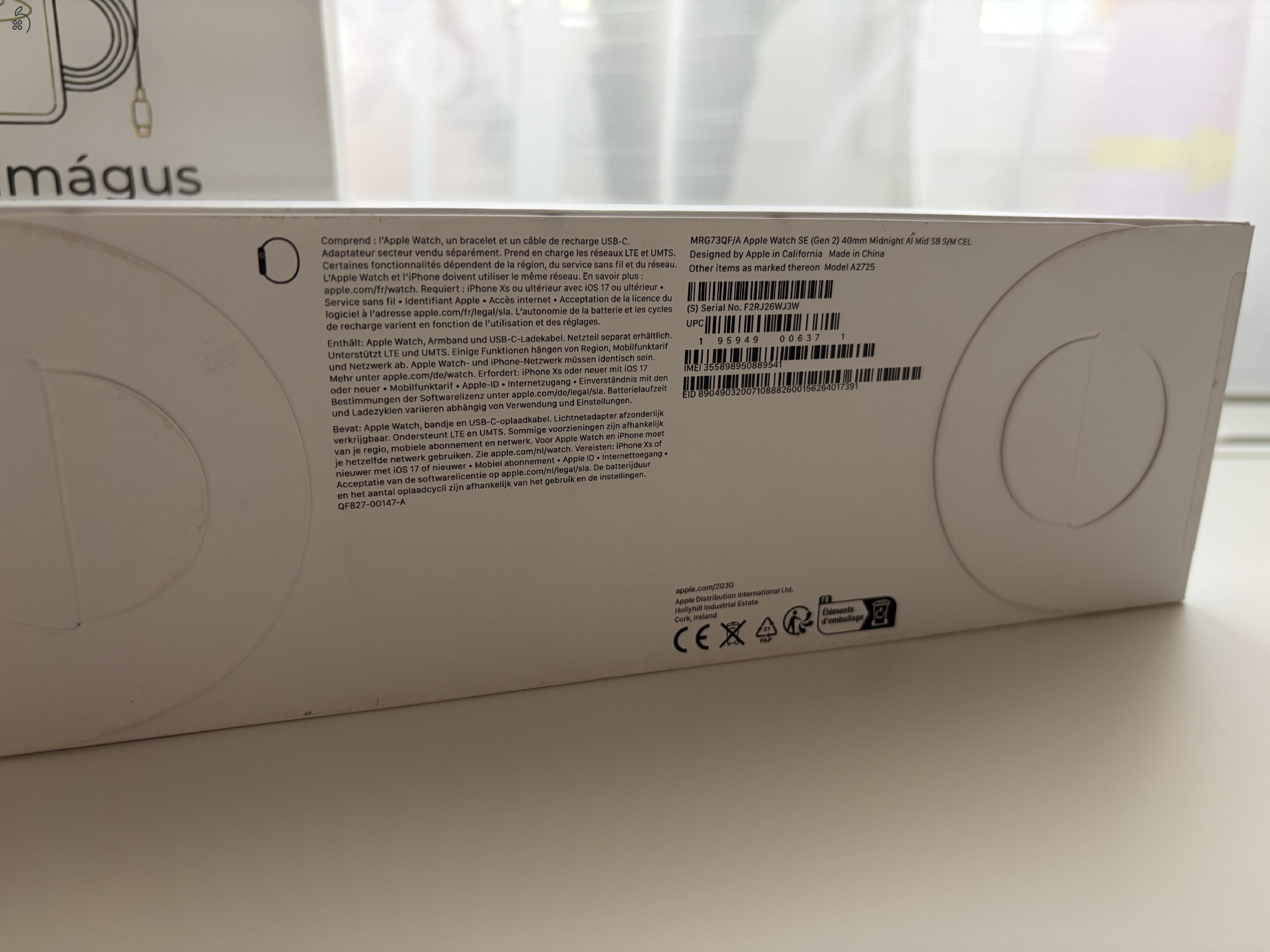 ⌚ Eladó Apple Watch SE (2. generáció) GPS + Cellular 40 mm – Midnight