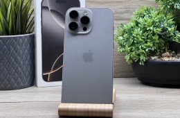 Hibátlan iPhone 16 Pro Max Natural titanium 256GB 2 ÉV Garanciával 90%
