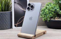 Hibátlan iPhone 16 Pro Max Natural titanium 256GB 2 ÉV Garanciával 90%