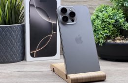 Hibátlan iPhone 16 Pro Max Natural titanium 256GB 2 ÉV Garanciával 90%