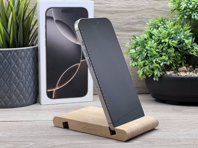 Hibátlan iPhone 16 Pro Max Natural titanium 256GB 2 ÉV Garanciával 90%