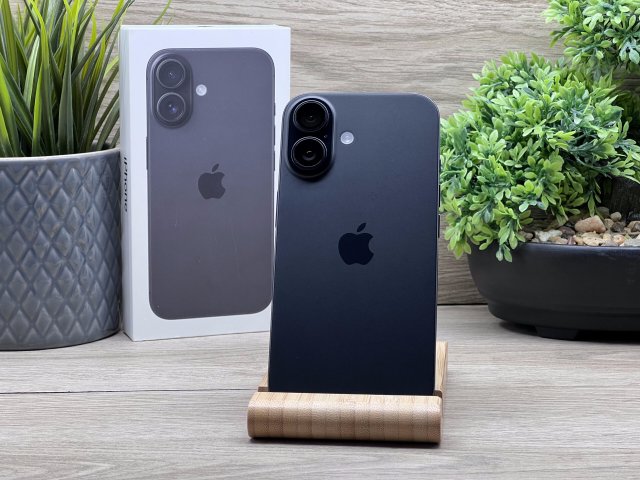 iPhone 16 black 128GB 2 ÉV Garanciával 97%
