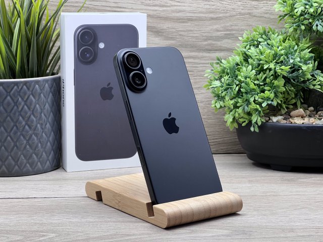 iPhone 16 black 128GB 2 ÉV Garanciával 97%