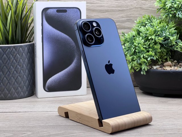 iPhone 15 pro Max Blue Titanium 256GB 2 ÉV Garanciával 92%