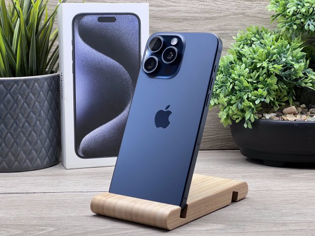 iPhone 15 pro Max Blue Titanium 256GB 2 ÉV Garanciával 92%