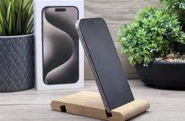 Hibátlan iPhone 15 Pro Natural Titanium 128GB 2 ÉV Garanciával