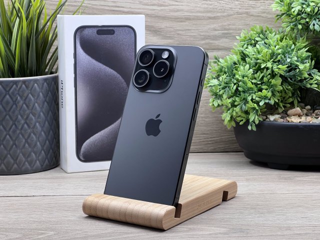 iPhone 15 Pro Black Titanium 256GB 2 ÉV Garanciával 90%