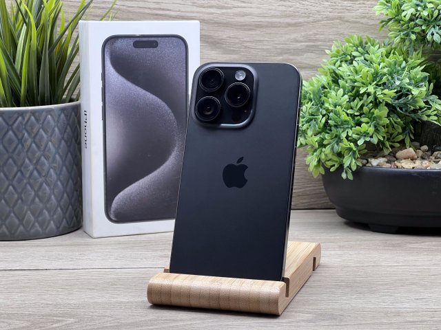 iPhone 15 Pro Black Titanium 256GB 2 ÉV Garanciával 90%