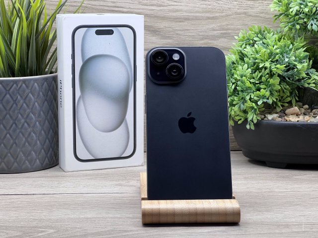 iPhone 15 Black 128GB 2 ÉV Garanciával 100%