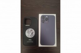 Eladó újszerű iPhone 14 Pro Max 128GB Deep Purple.