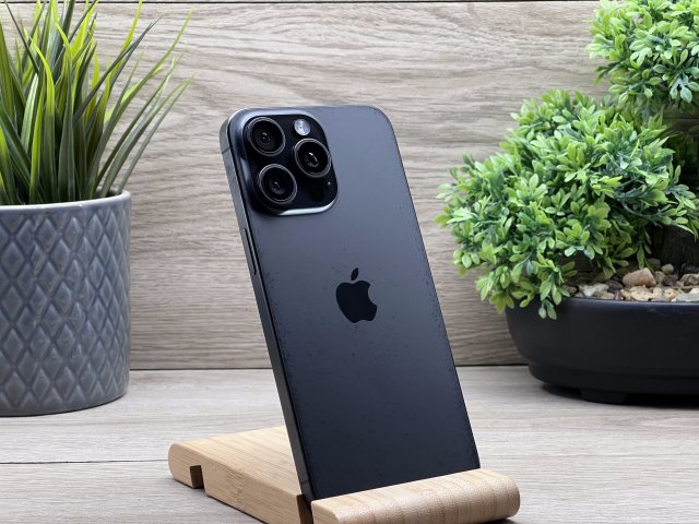 iPhone 15 Pro Max Black Titanium 256GB 2 ÉV Garanciával 91%