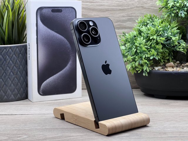 iPhone 15 pro Max Black Titanium 256GB 2 ÉV Garanciával 91%