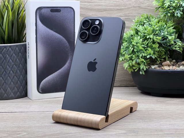 iPhone 15 pro Max Black Titanium 256GB 2 ÉV Garanciával 91%