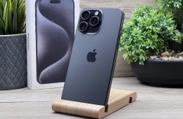 iPhone 15 pro Max Black Titanium 256GB 2 ÉV Garanciával 91%