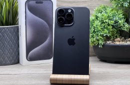 iPhone 15 pro Max Black Titanium 256GB 2 ÉV Garanciával 91%