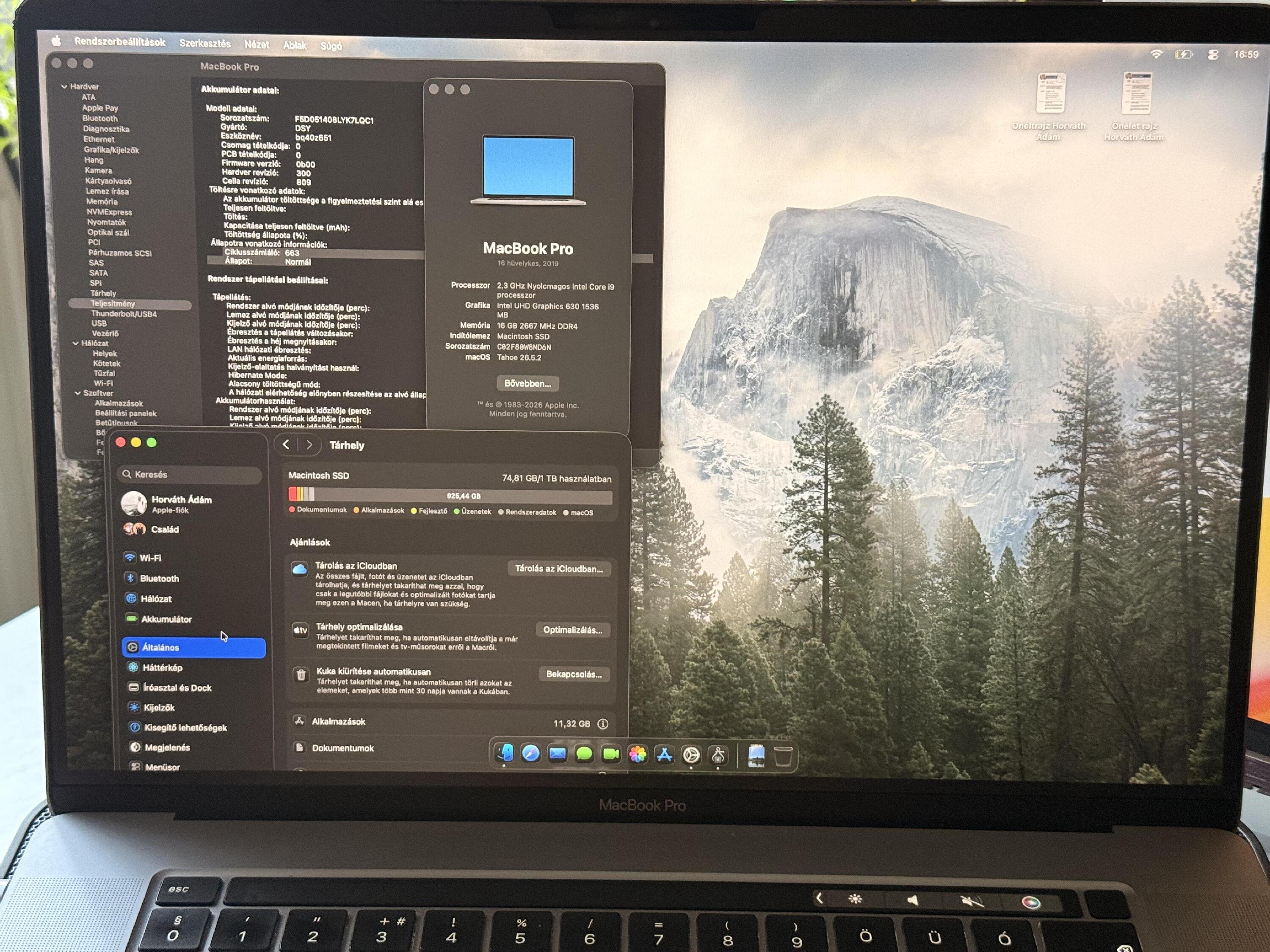 MacBook Pro 16 2019 Intel i9 16bb/1tb