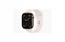 Apple Watch S11 Cellular 42mm Gold Titanium Case with Light Blush Sport Band - S/M