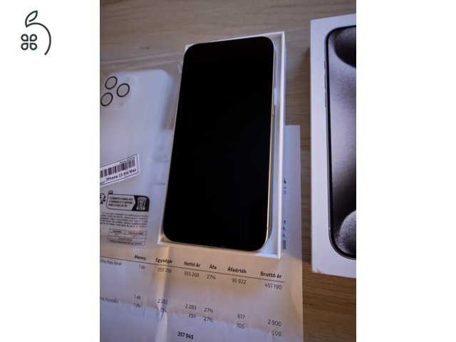 iPhone 15 Pro Max 256 GB – fehér titán