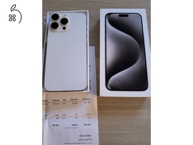 iPhone 15 Pro Max 256 GB – fehér titán