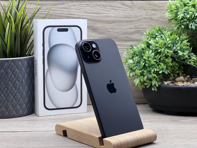 iPhone 15 Black 128GB 2 ÉV Garanciával 91%