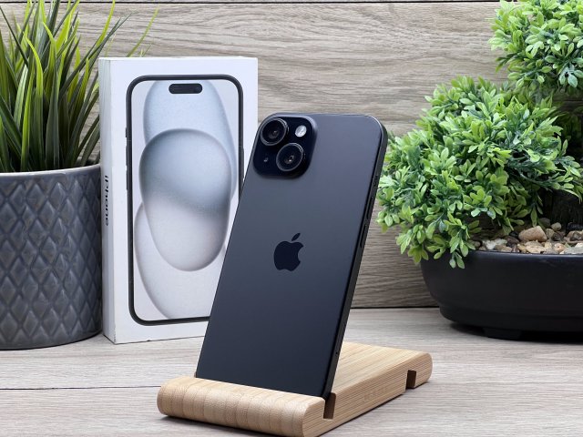 iPhone 15 Black 128GB 2 ÉV Garanciával 91%